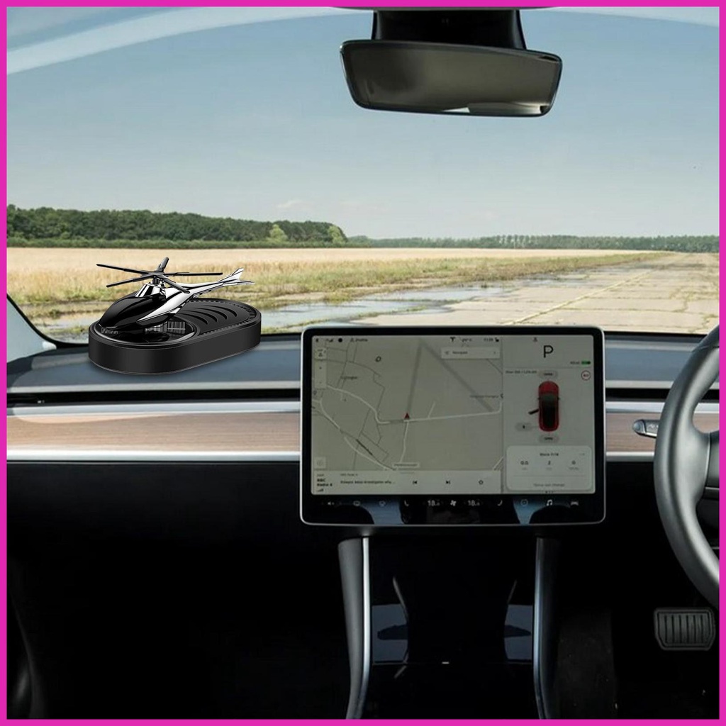 Máy Khuếch Tán Tinh Dầu Hình Trực Thăng Xoay Năng Lượng Mặt Trời Trang Trí Xe Hơi