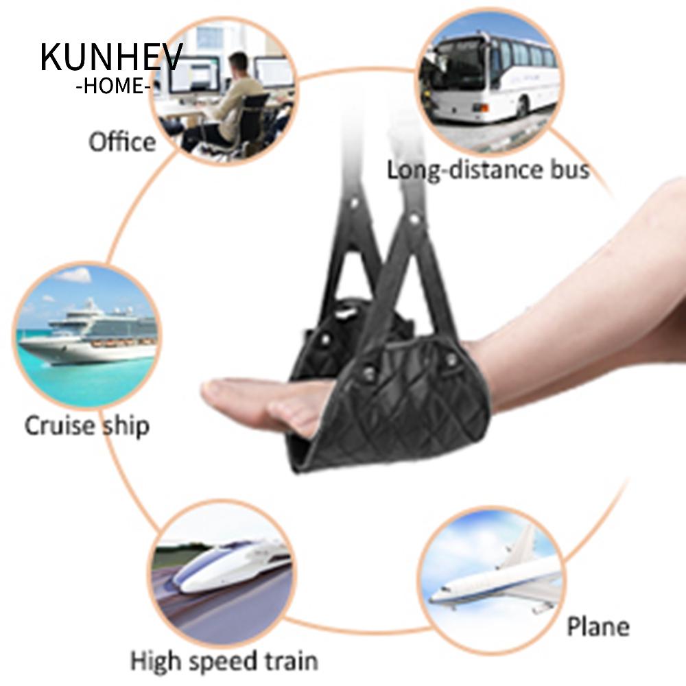 Võng gác chân KUNHEV có móc xốp dạng treo tiện dụng khi du lịch