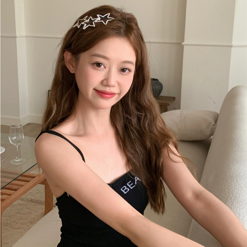 Băng Đô Cài Tóc Mỏng Đính Đá Ngôi Sao Lấp Lánh Thời Trang Hàn Quốc Cho Nữ