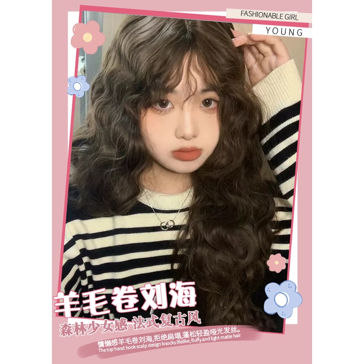 Bộ Tóc Giả Dài Xoăn Phong Cách Lolita Nhật Bản Cho Nữ