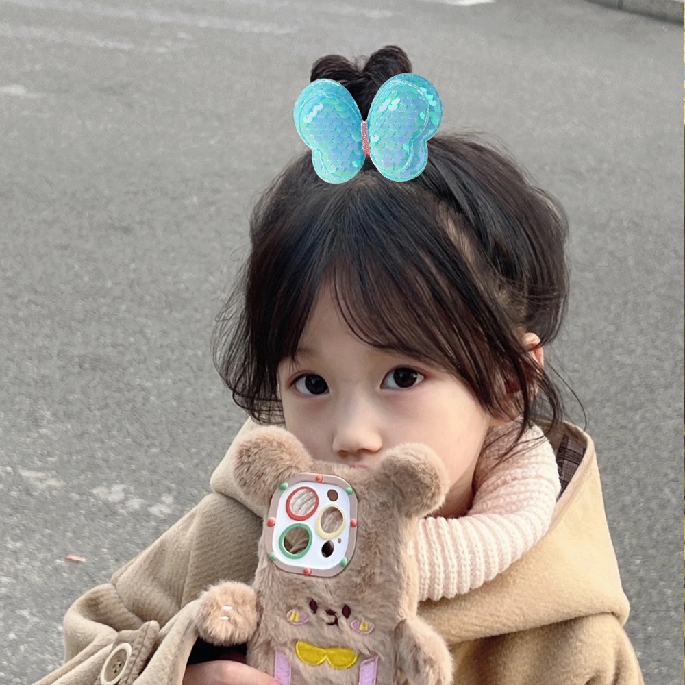 Dây Cột Tóc Đính Nơ Kim Sa Lấp Lánh Dễ Thương Cho Bé Gái