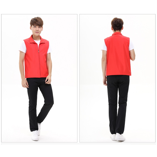 Unisex vest single-layer tình nguyện du lịch logo tùy chỉnh vest