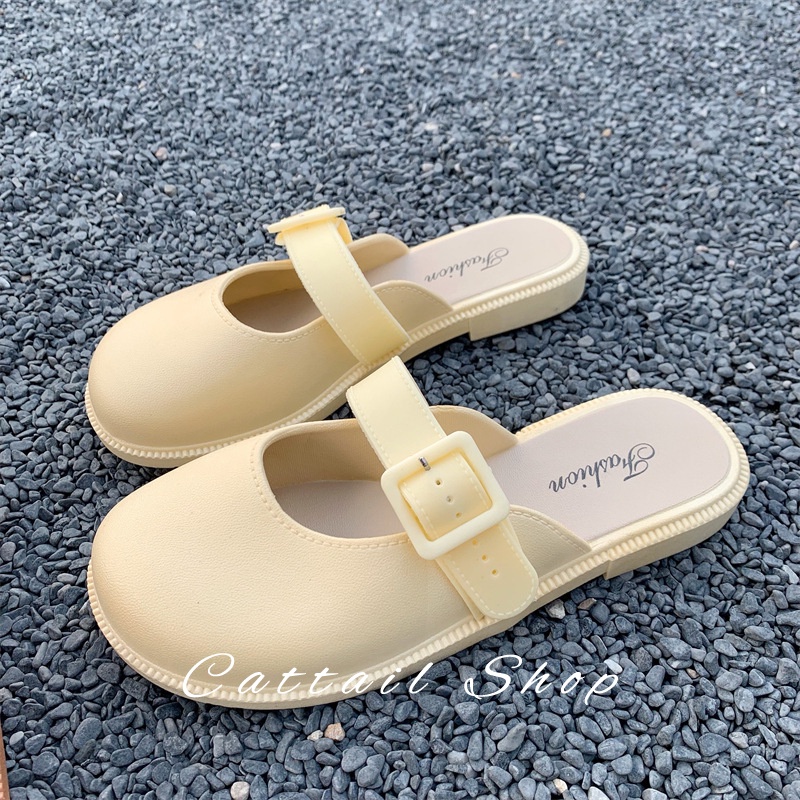 DISHULAN dép sandal nữ dép bánh mì nữ dép bánh mì Chống Trượt 2023 NEW 072632