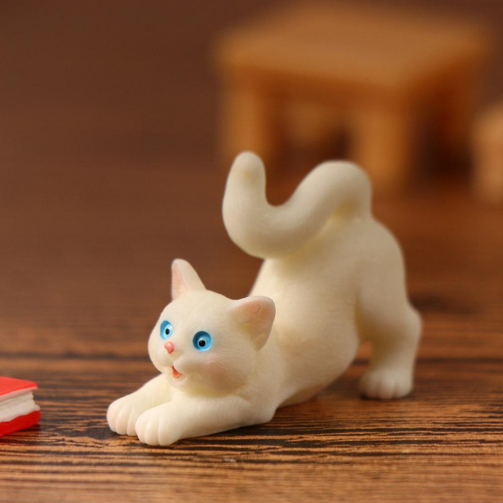 Mmluck Tượng Mèo Bằng Nhựa resin Thủ Công Trang Trí Nhà Búp Bê