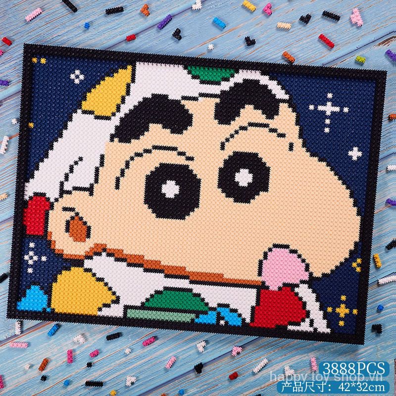 Bộ Đồ Chơi Lắp Ráp Lego Nhân Vật Hoạt Hình Cậu Bé Bút Chì Shin-Chan Mini