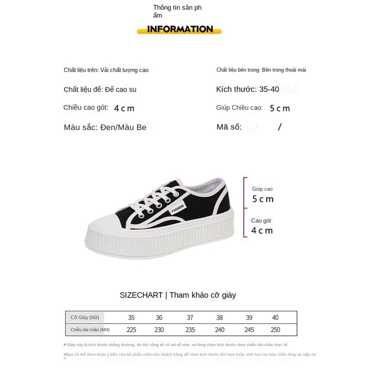 Giày Thể Thao Vải Canvas Đế Dày Buộc Dây Mẫu Mới 2023 Thời Trang Xuân Thu Cho Nữ