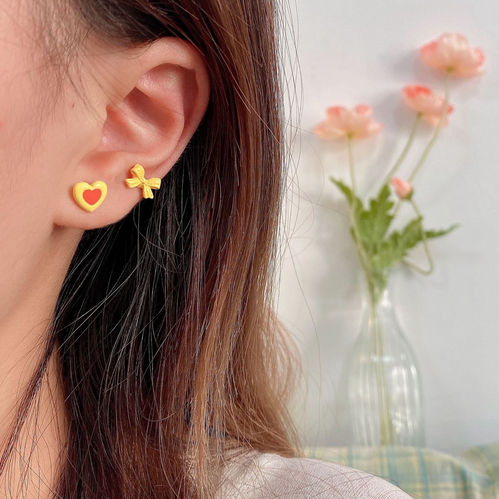 Bông Tai Mạ Bạc 925 Thiết Kế Đơn Giản Thời Trang Cho Nữ
