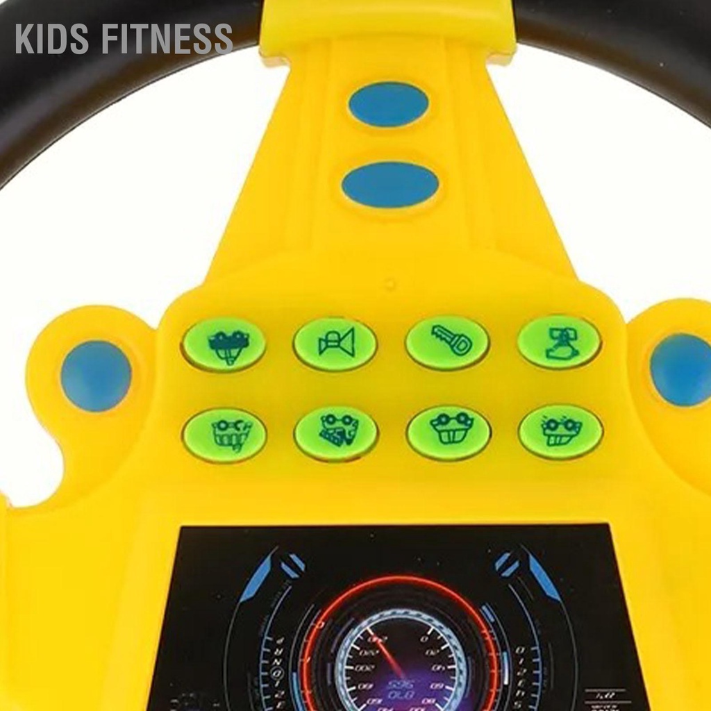 KidsFitness Mô Phỏng Lái Xe Vô Lăng Đồ Chơi Cho Bé Ngộ Nghĩnh Giáo Dục Đen Vàng