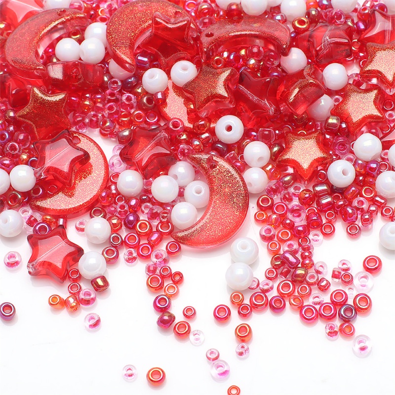 Túi 33g Hạt Cườm Hình Trăng Sao Dùng Làm Trang Sức DIY