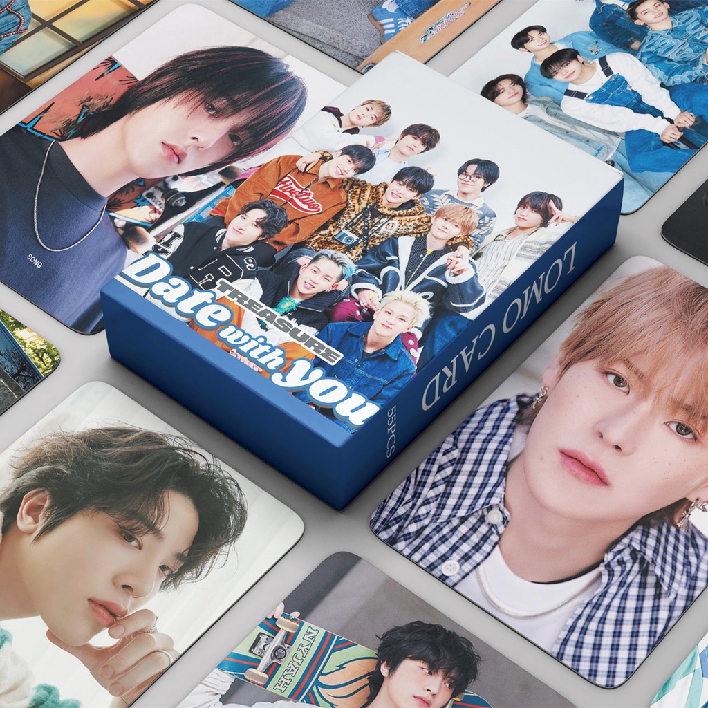 55pcs/box TREASURE Photocards Album Date With You Lomo Cards Kpop Postcards New Arrivals