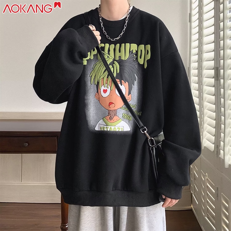 Aokang Áo Khoác sweater Cổ Tròn Không Tay oversize Thời Trang Mùa Thu Cao Cấp Cho Nam