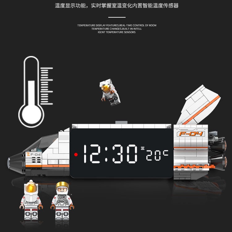 Đồng Hồ Báo Thức Lắp Ráp Lego Hình Chim Cú Đa Năng