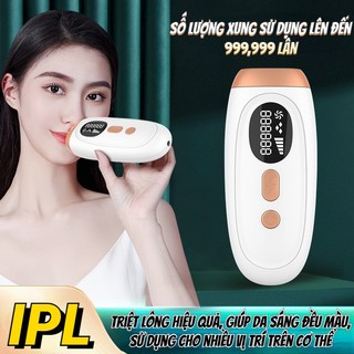 Máy triệt lông cầm tay IPL hàng chính hãng, máy triệt lông tay, lông nách, vùng kín，loại bỏ vĩnh viễn lông toàn thân