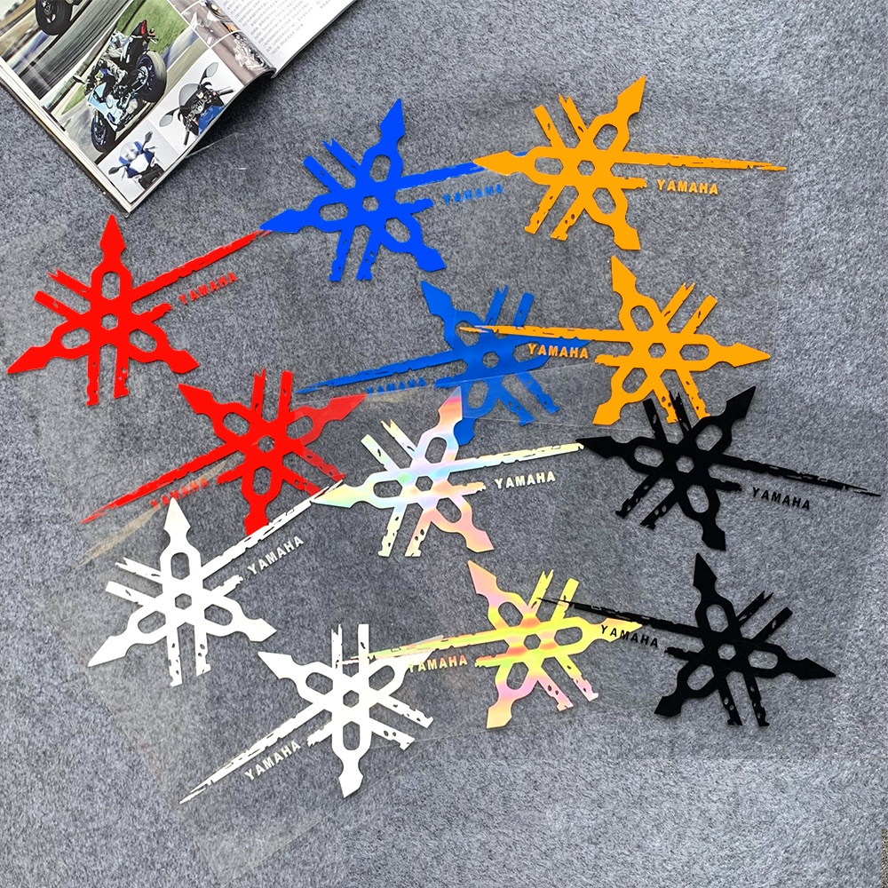 Bộ 2 Miếng Dán Phản Quang Trang Trí Bình Xăng Xe Mô Tô Yamaha MIO SPORTY Aerox Nmax TFX150