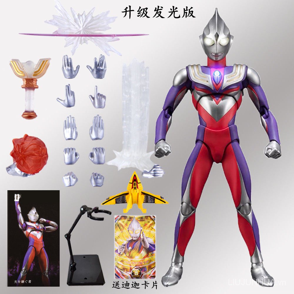 Mô Hình Nhân Vật Ultraman Tiga Điêu Khắc Thủ Công Có Khớp Cử Động