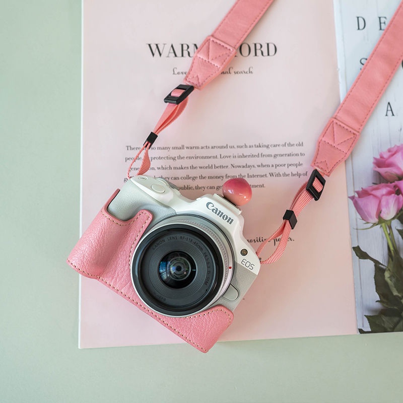 Túi Da Đơn Đựng Bảo Vệ Máy Ảnh Canon r50 R100 r8 Phù Hợp