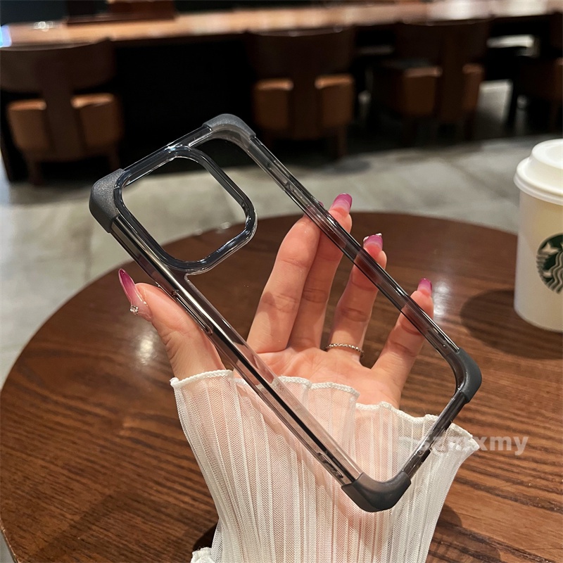 Ultra Ốp Điện Thoại Acrylic Mềm Trong Suốt Siêu Mỏng Có Túi Khí Chống Rơi Bốn Góc Cho Iphone 15 14 13 12 Pro Max Plus