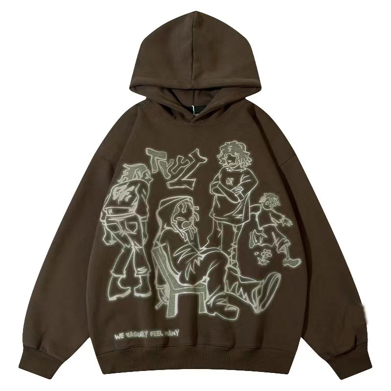 Áo Hoodie In Họa Tiết Hoạt Hình Vui Nhộn Phong Cách Harajuku 2023 Cho Nam Nữ