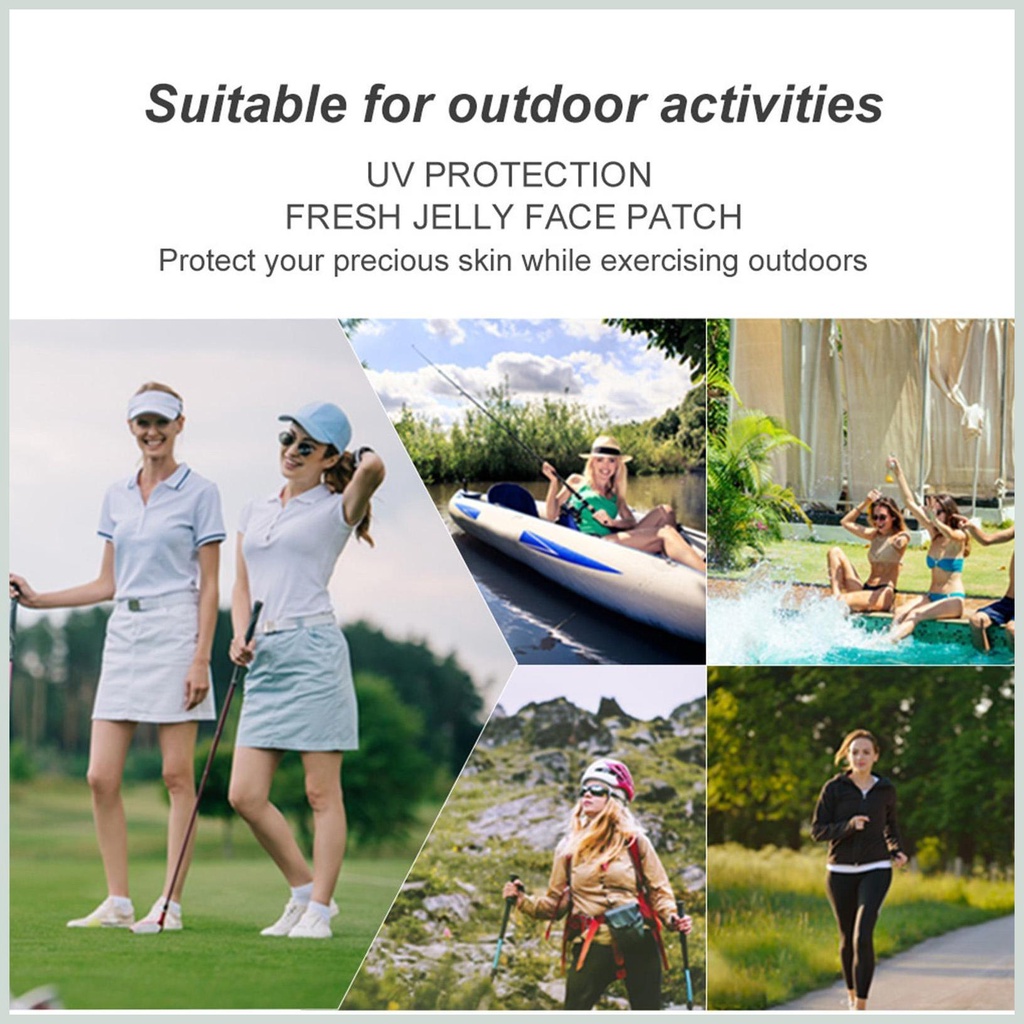 Golf eye mask sunscreen golf sticker thể thao ngoài trời anti-uv jelly hydrogel mask eye sticker kiodvn