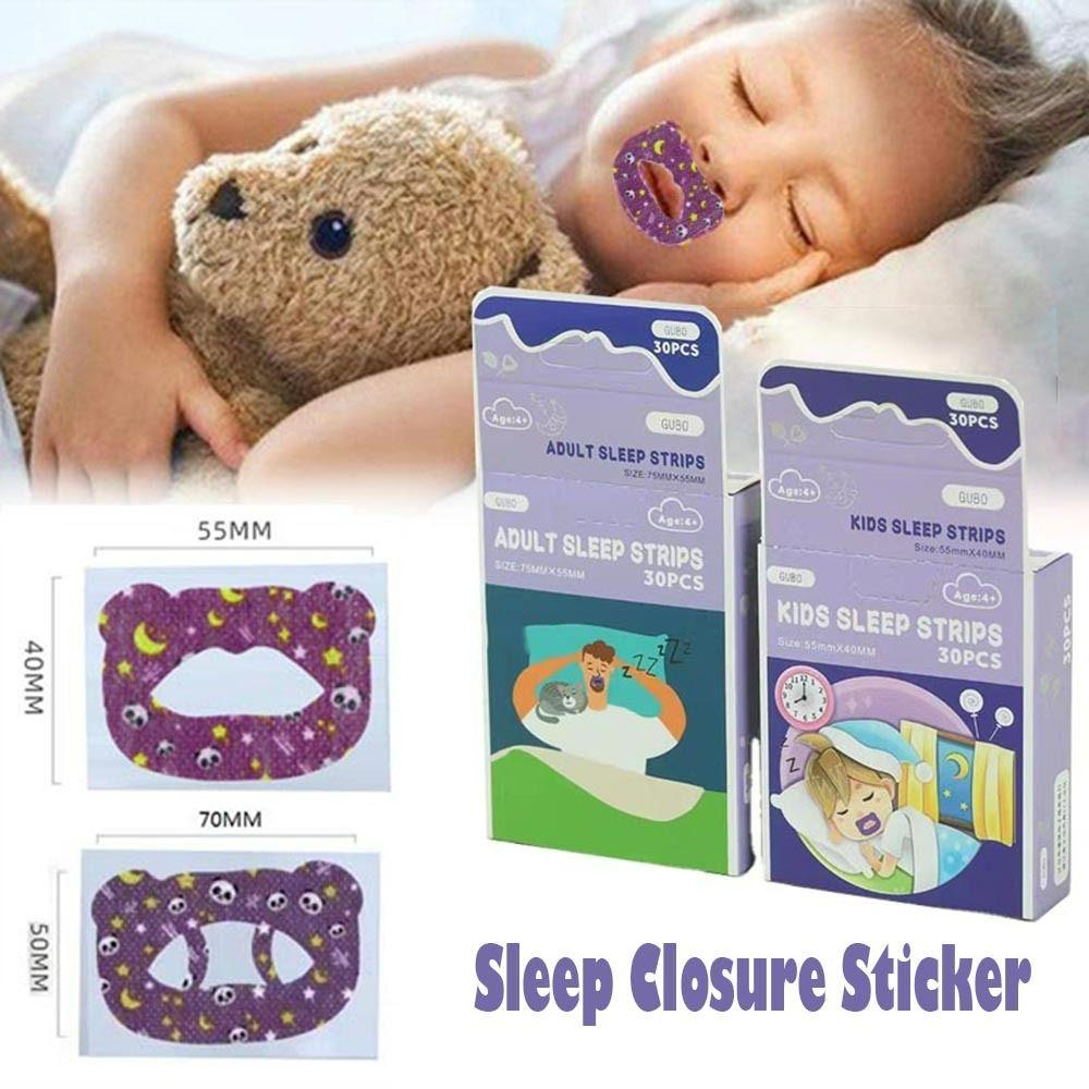 Banana1 30 cái băng ngậm miệng, chăm sóc sức khỏe ngừng ngáy miệng miếng dán thở, thân thiện với da vải không dệt hỗ trợ giấc ngủ miệng dễ dàng ngủ băng cậu bé