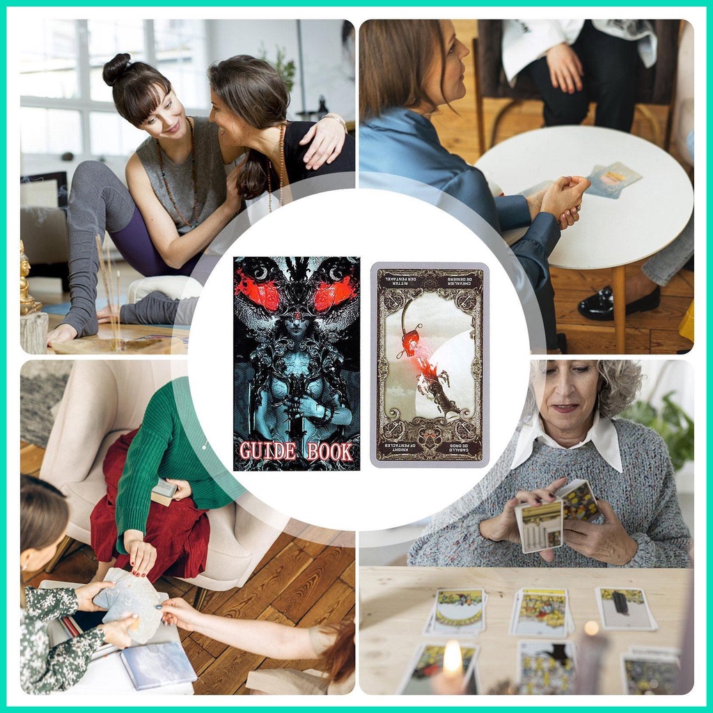 Tarot cards oracle cards dark tarot 78-card tâm lý oracle deck bói toán công cụ cho party family board game hjuvn