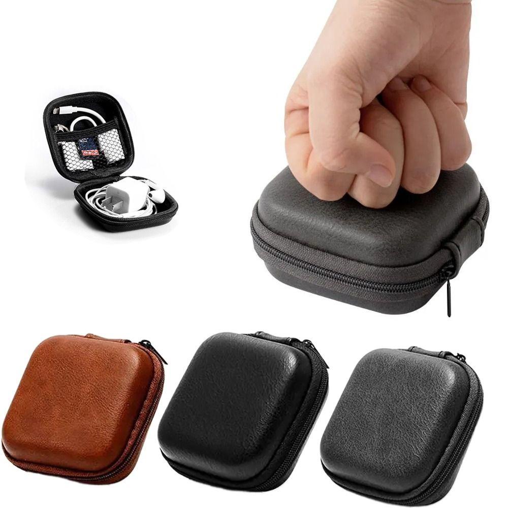 Btlimer Túi Đựng Tai Nghe / Dây Cáp usb mini Có Khóa Kéo Dành Cho Nam Nữ