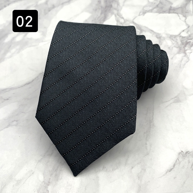 Cà Vạt Nam Bản Rộng 8cm Màu Trắng Đen Thời Trang Lịch Lãm