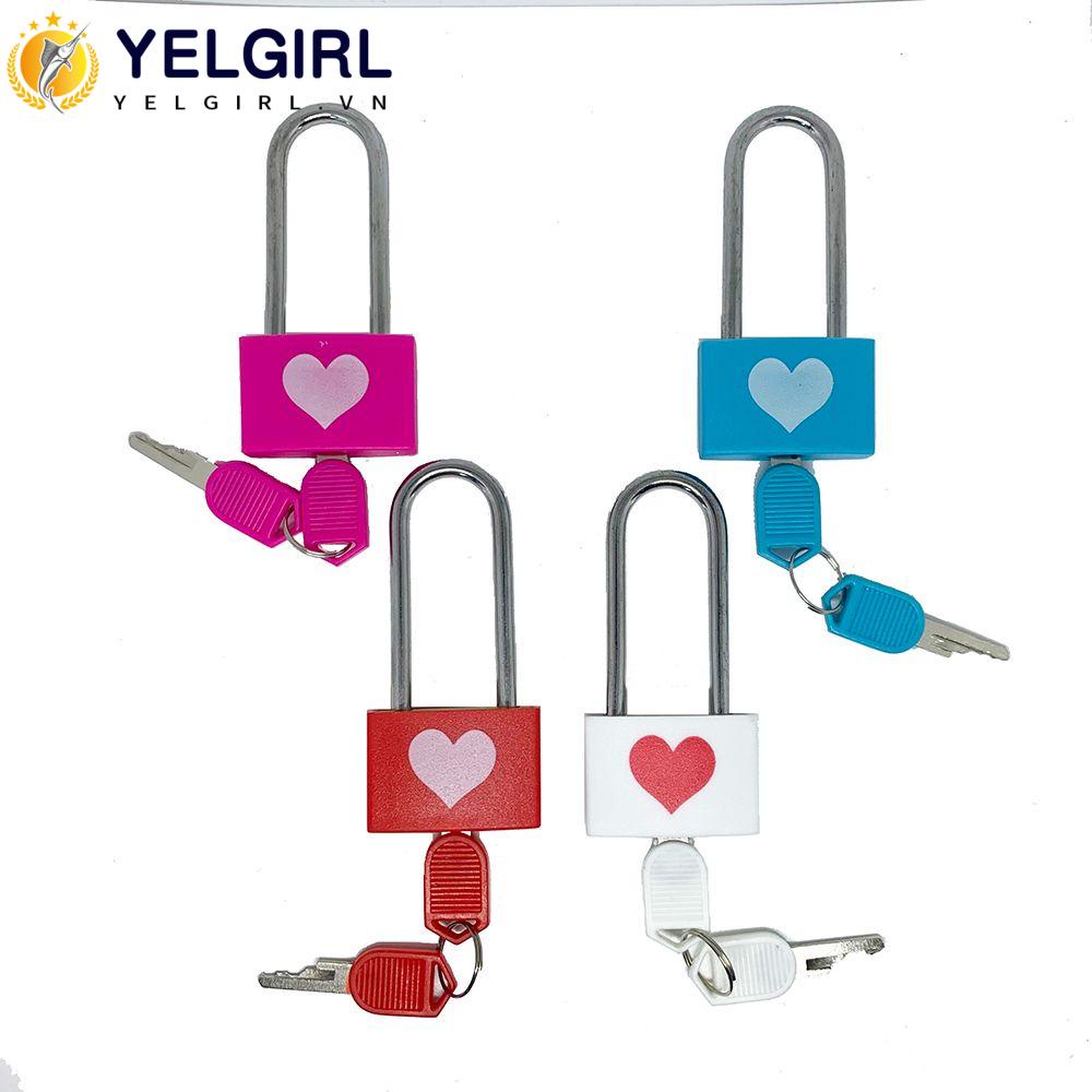 Yelgirla long handle couple lock locker anti-theft copper padlock