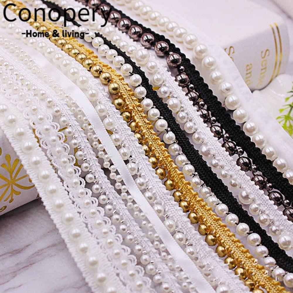 Conopery Hand-stitched may đính váy cổ áo cuff trang trí quần áo trang trí váy cưới may đính vải đính cườm ren ruy băng