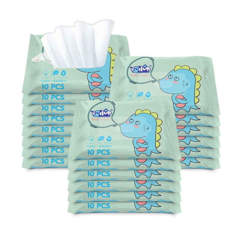 Carpe diem 10 miếng khăn giấy ướt baby ten pieces of non-woven wet tissue paper