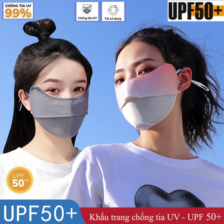 Khẩu Trang Kháng Khuẩn Chống Tia UV, Khẩu Trang Chống Nắng Upf 50 Tái Sử Dụng