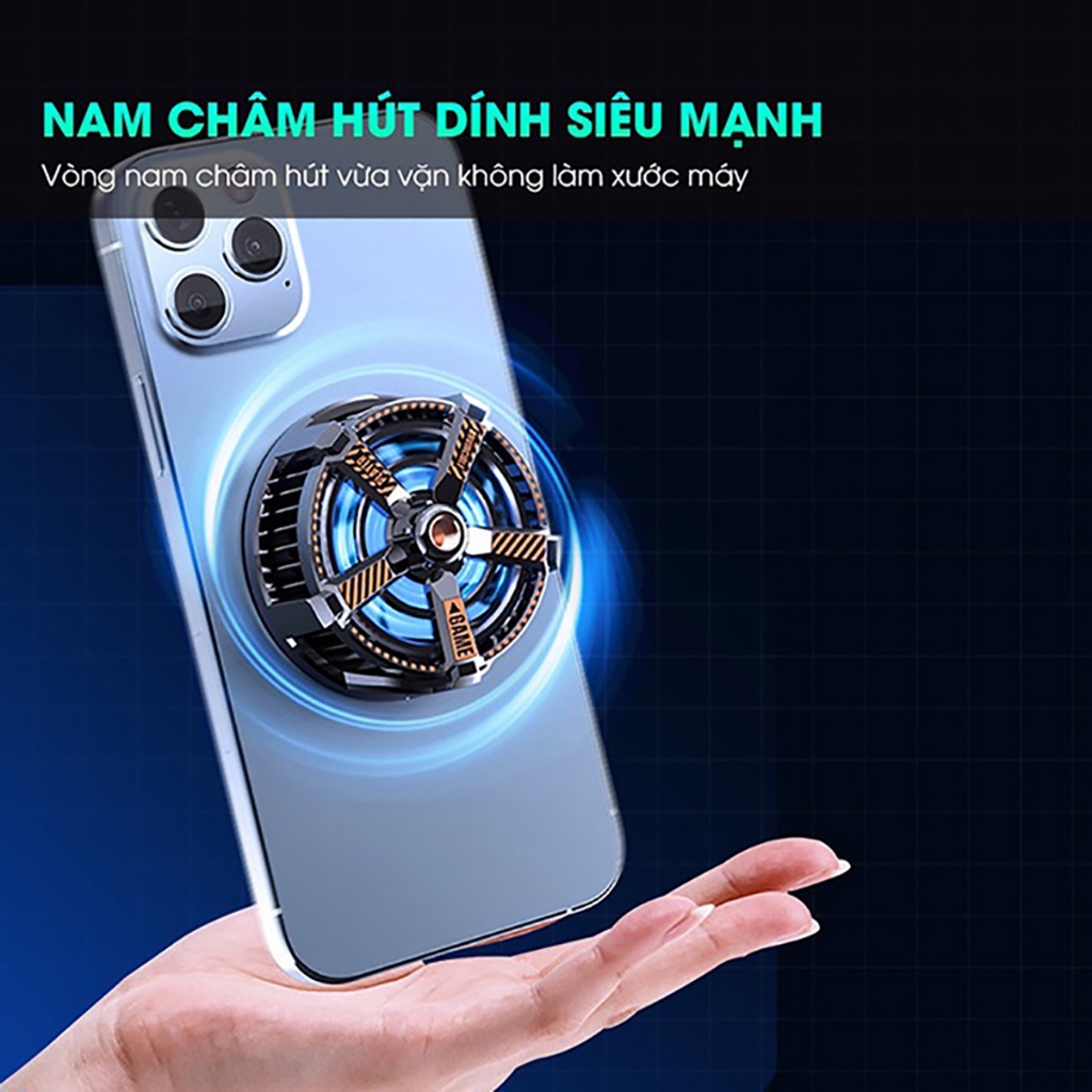 Quạt Tản Nhiệt Điện Thoại Sò Lạnh MEMO CXA3  - LED Gaming/ Nam Châm Siêu Mạnh