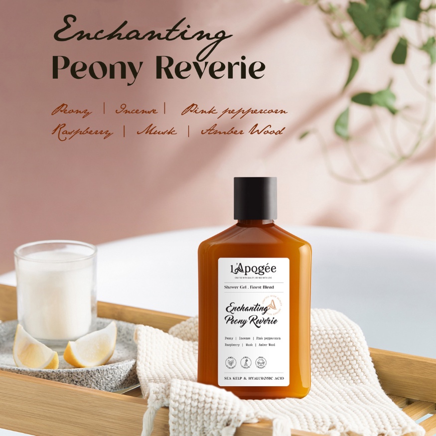 SỮA TẮM HƯƠNG NƯỚC HOA CHO DA NHẠY CẢM ENCHANTING PEONY REVERIE CHÍNH HÃNG L'APOGÉE