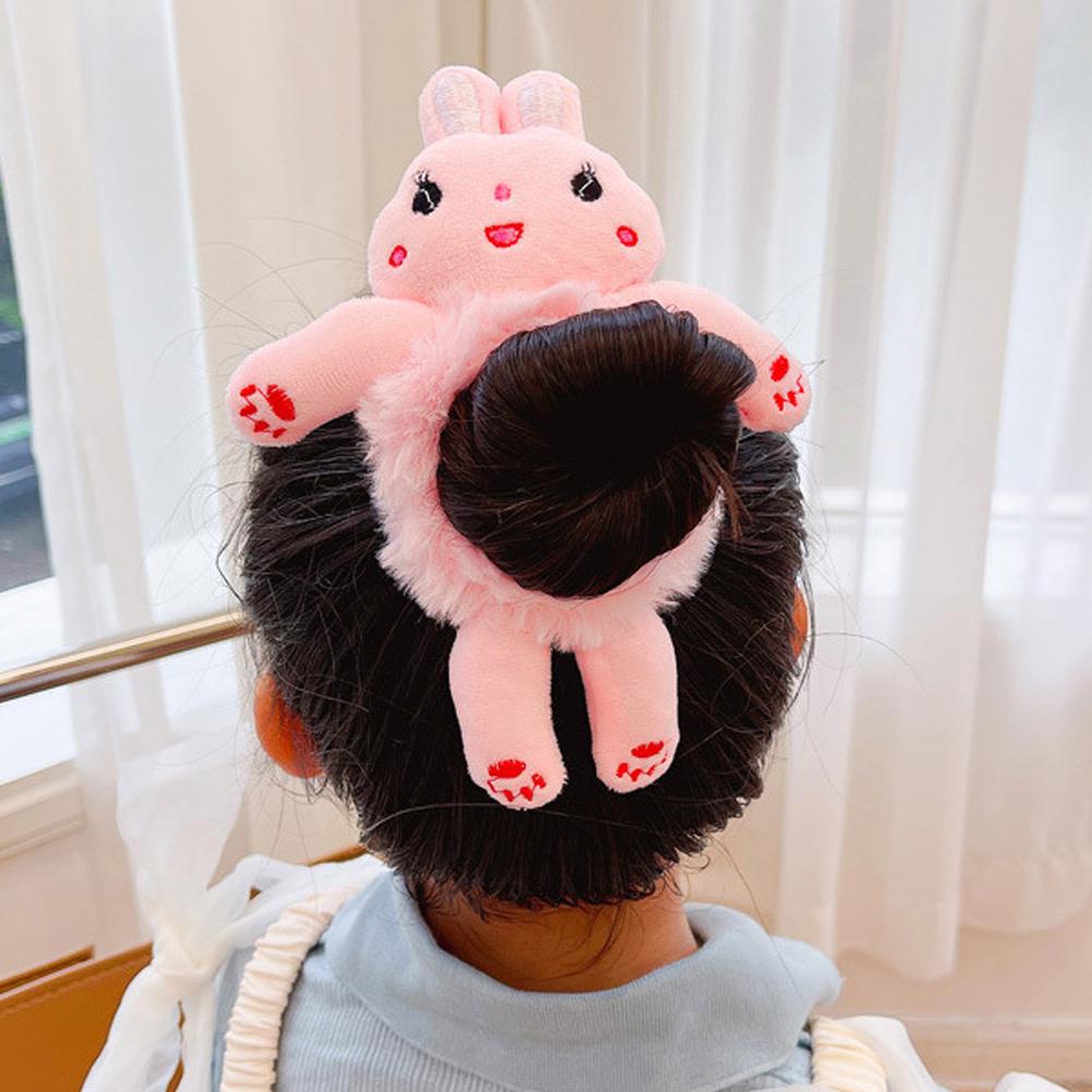 Dây Cột Tóc Co Giãn Bọc Vải Nhung Hình Gấu Dễ Thương Thời Trang Cho Bạn Gái u0h8