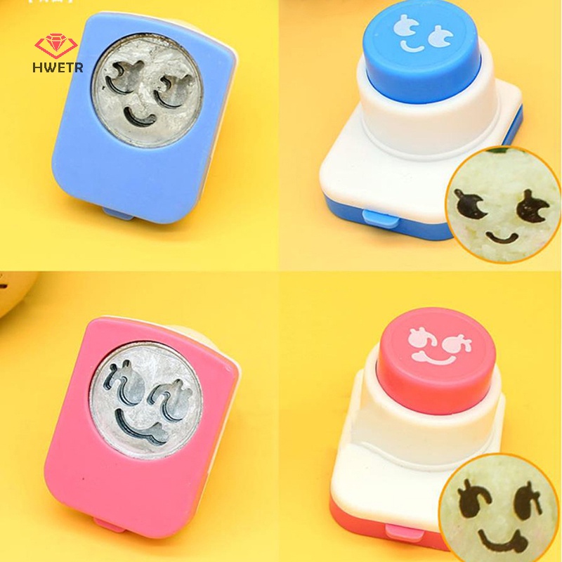 Hwetr phim hoạt hình khuôn cơm nắm tự làm khuôn mặt cười hình dạng khuôn mặt cắt rong biển bento sushi dụng cụ mới
