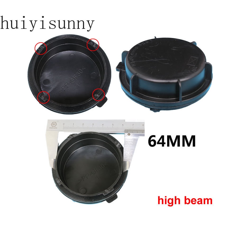 Huiyisunny 1 cái cho kia k3 k3s 2013 2014 2015 ánh sáng chùm sáng thấp che bụi chống thấm nước chống bụi đèn pha bịt kín nắp đèn pha 64mm 89mm
