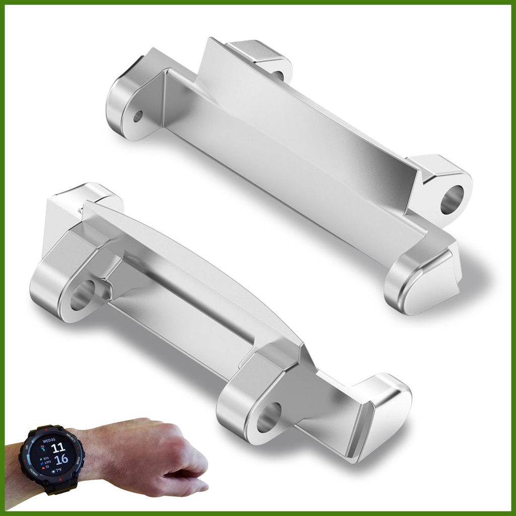 1 cặp đầu nối kim loại cho dây đeo đồng hồ t-rex2 đầu nối bộ điều hợp dây đeo bằng thép không gỉ 22mm tương thích với t-rex 2 rdavn