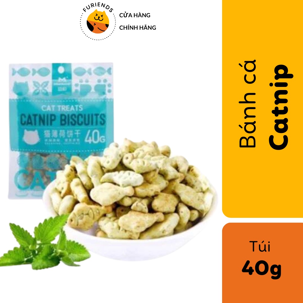 Bánh Cá Biscuits Catnip Giảm Búi Lông Viêm Răng Hôi Miệng Cho Mèo 40gr - Furiends Official Store