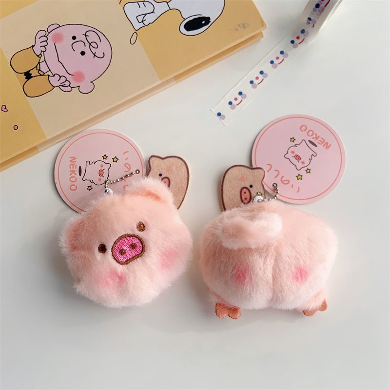 Dễ Thương Móc Khóa Hình Chú Heo Hồng Nhồi Bông Đáng Yêu
