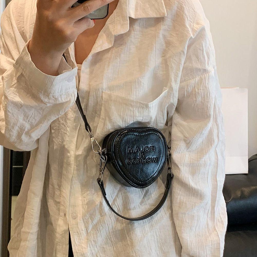 Risedot Túi Đeo Chéo Vai mini Bằng Da pu Hình Trái Tim Thời Trang Dành Cho Bạn Nữ