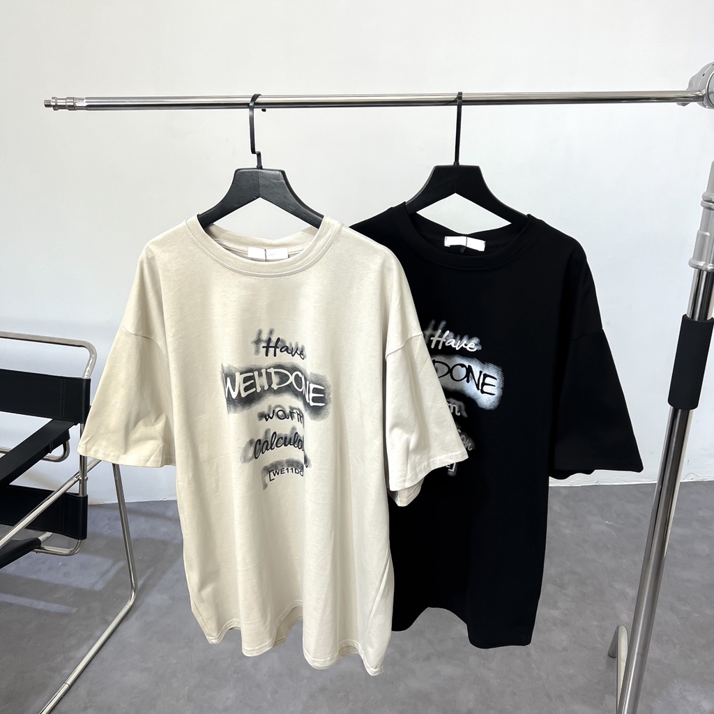 Áo thun phông chất liệu 100% cotton form rộng unisex WELL DONE cao cấp TSS9106 by COCCACH