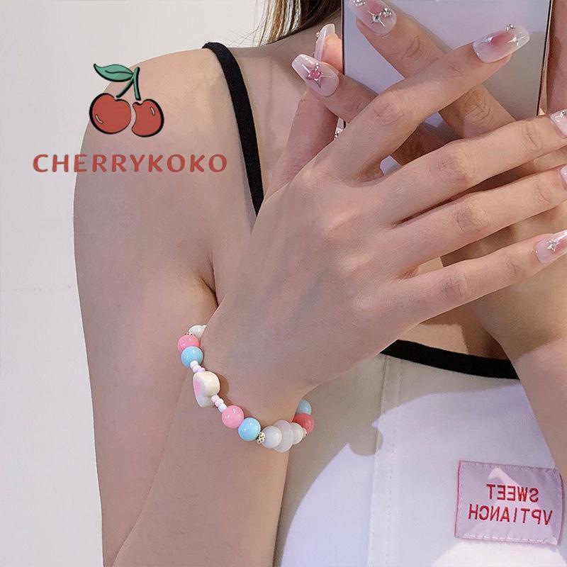 🍒🍒CHERRYKOKO Vòng Tay Chuỗi Hạt Màu Sắc Ngọt Ngào Thời Trang Mùa Hè Cho Nữ