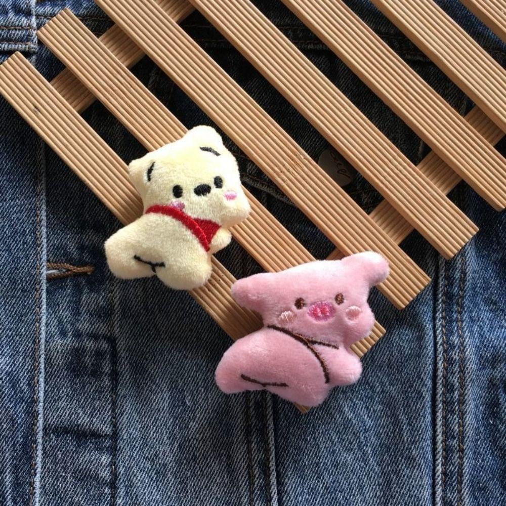 Trâm Cài Áo Hình Gấu pooh / Heo / Mèo Con / Mèo Pacco Nhồi Bông mini Dễ Thương