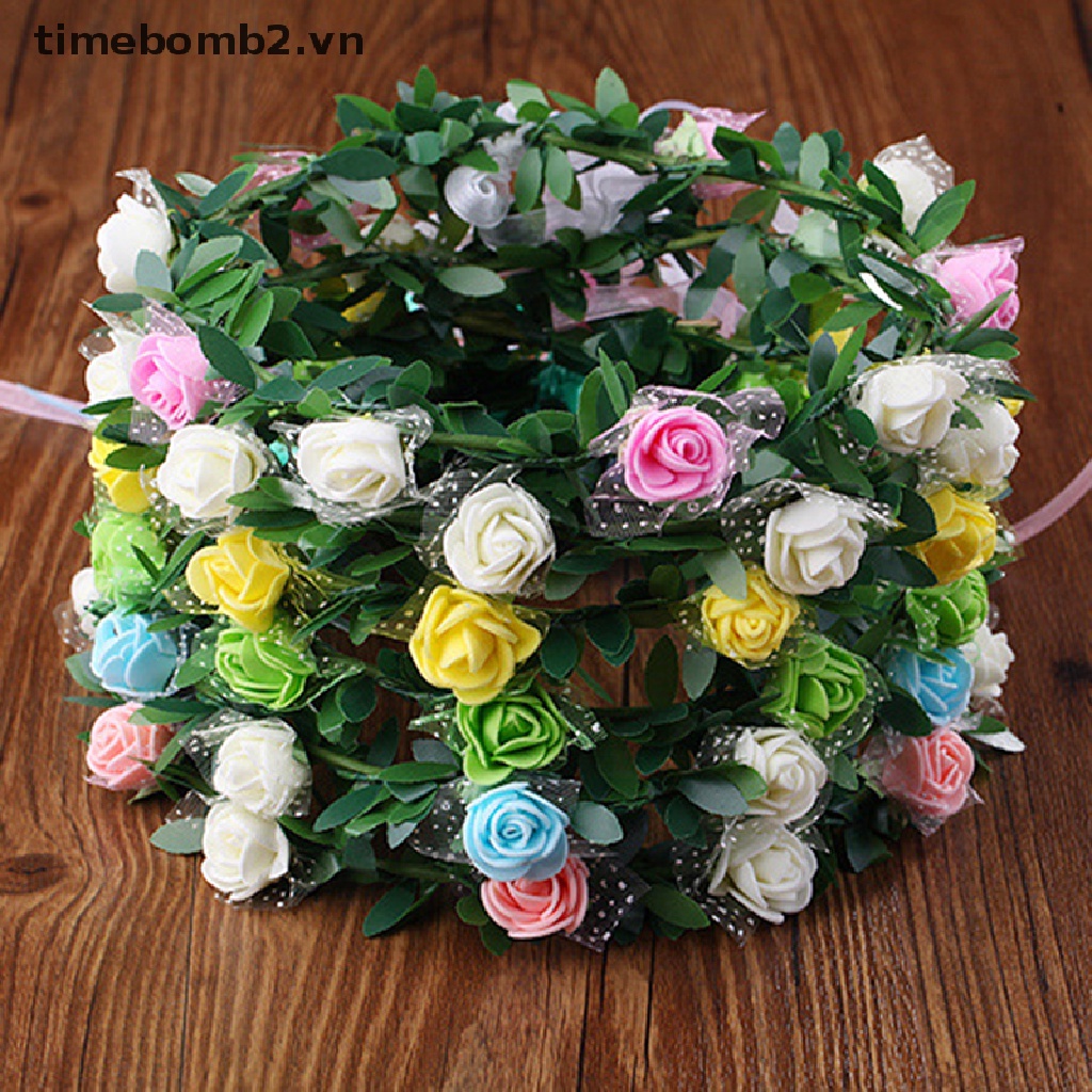 { # Băng Đô Cài Tóc Hình Hoa Hồng Ngọt Ngào Thời Trang Cho Cô Dâu