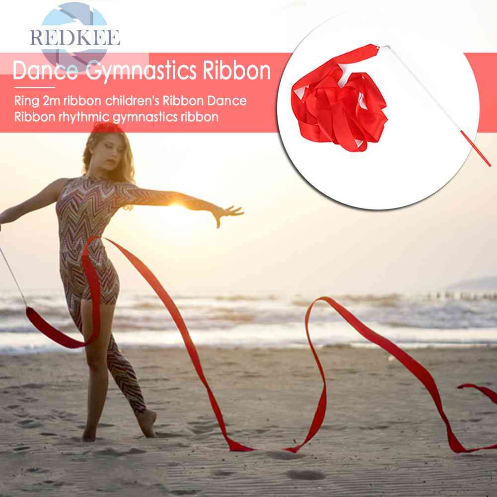 Gậy Ruy Băng Màu Cầu Vồng Dài 2m Hỗ Trợ Luyện Tập Múa Ba Lê Cho Bé