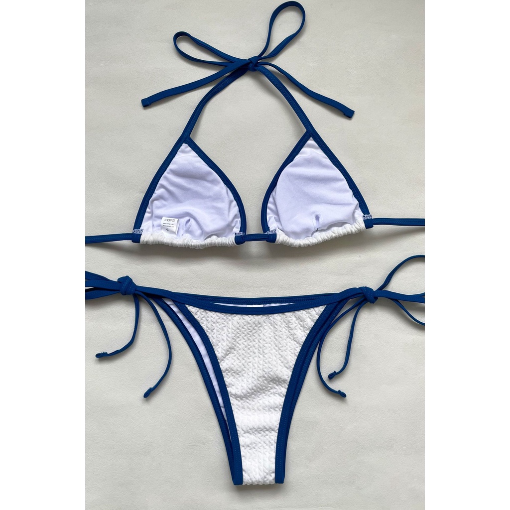 Bikini Hai Mảnh Màu Sắc Trắng Xanh