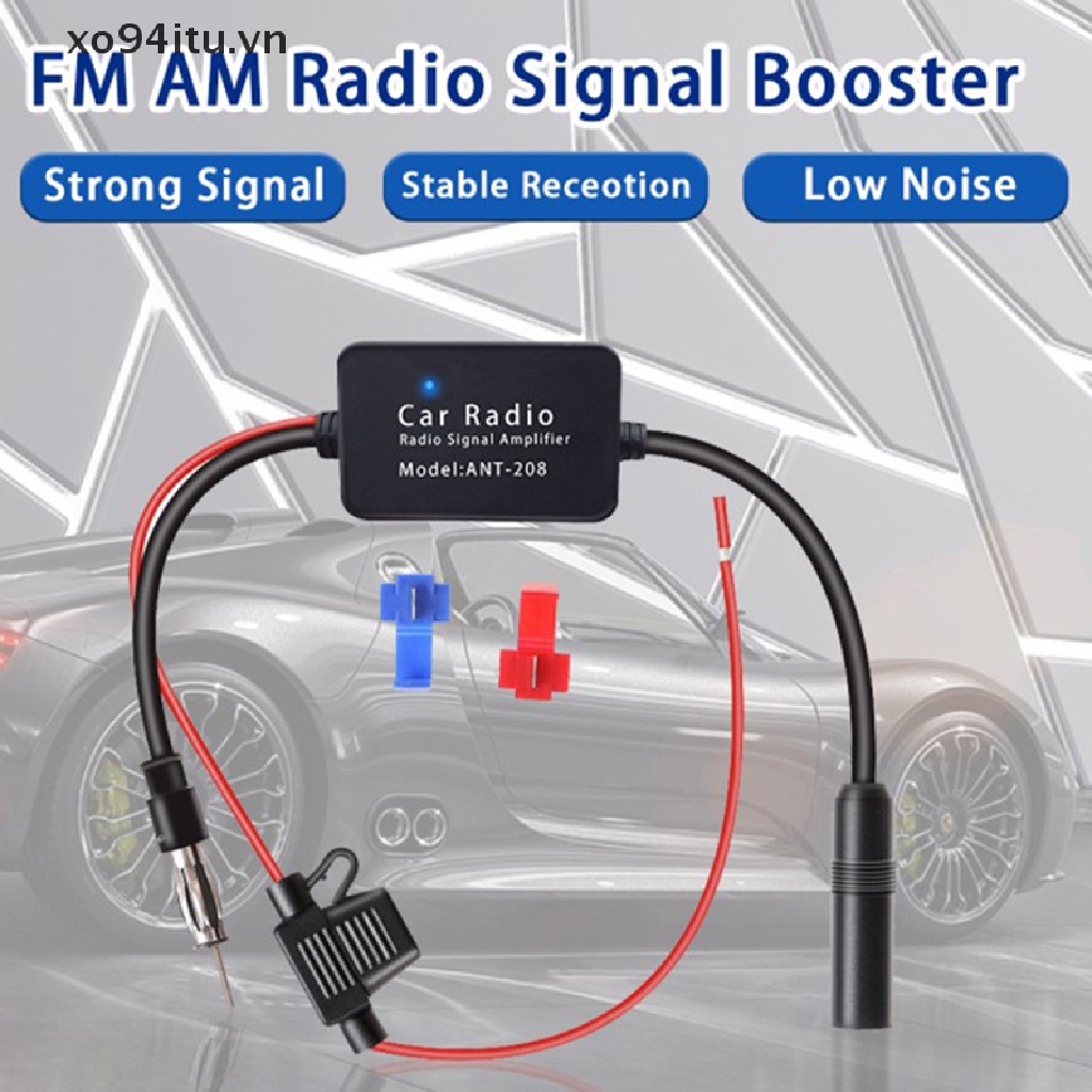 Ăng Ten Khuếch Đại Tín Hiệu FM / AM 12V Chống Nhiễu Cho Xe Hơi Amp 2022 VN