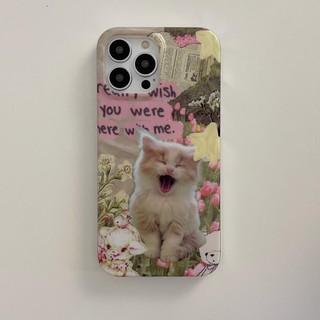Ốp Điện Thoại Mềm In Hình Mèo Cho iPhone11 12 12Pro 12Promax 13 13Pro 13Promax 14 14Pro 14Promax