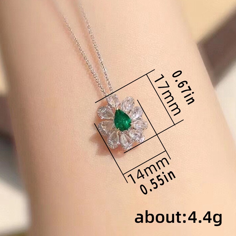 Vòng cổ Mặt Hình Giọt Nước Đính Đá Zircon Thời Trang Cho Nữ