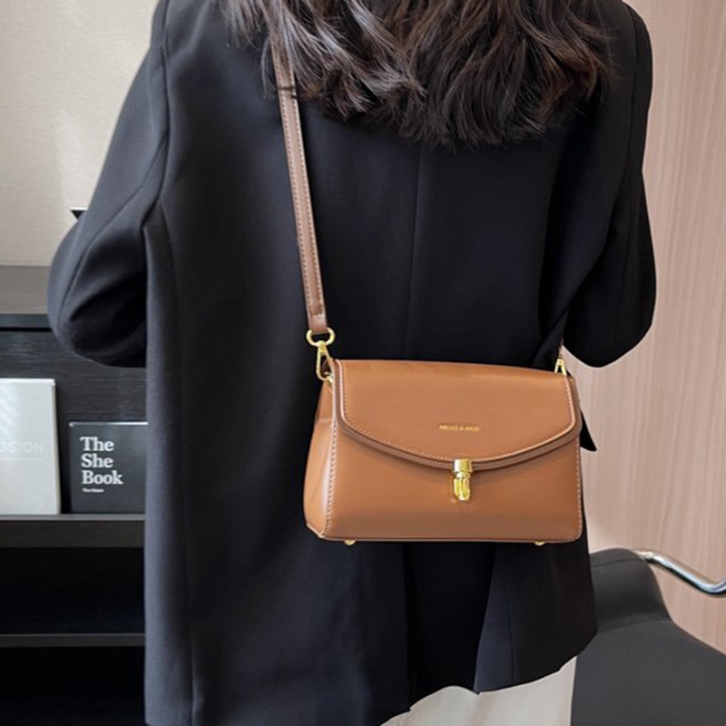 Ielgy Túi Đeo Vai Hình Vuông Cỡ Nhỏ / Vừa / Nhỏ Có Khóa Từ Tính Phong Cách Hàn Quốc Dễ Phối Đồ Thời Trang Cho Nữ